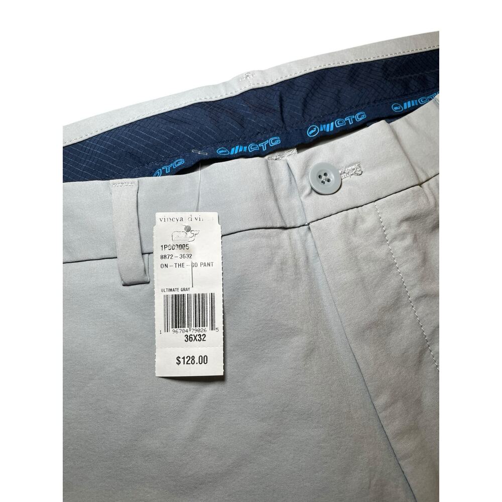 NWT‎ Vineyard Vines On-The-Go Performance Pant Men 36 X 32 Grey - Picture 3 of 9